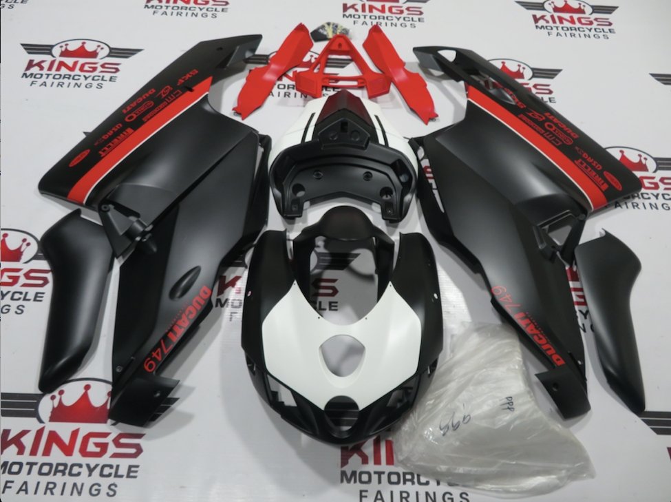Ducati 749 Fairings (2005-2006) Matte Black, Red, White at KingsMotorcycleFairings.com