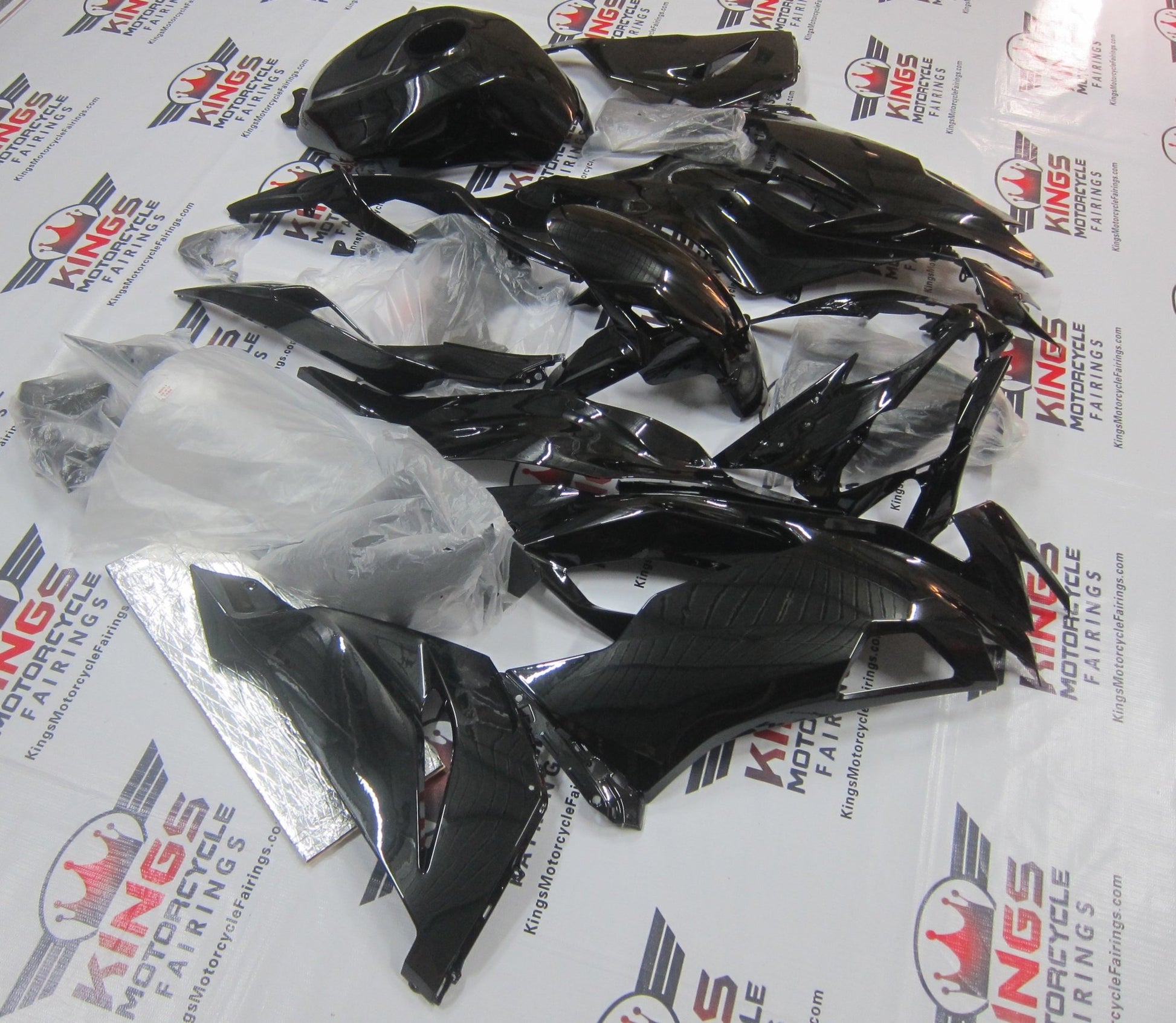 Fairing kit for a Kawasaki Ninja ZX6R 636 (2019-2023) Black at KingsMotorcycleFairings.com