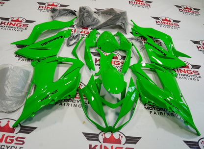 Kawasaki Ninja ZX6R 636 Fairings (2013-2018) Lime Green, Black from KingsMotorcycleFairings.com