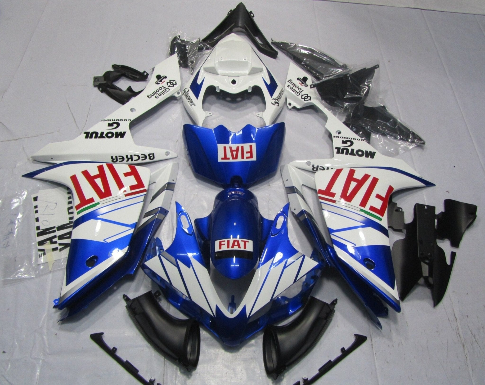 Yamaha YZF-R1 (2007-2008) Blue & White Fiat Fairings