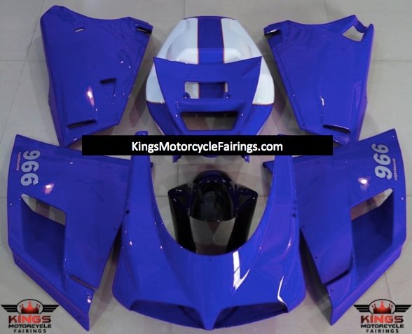 Dark Blue and White Fairing Kit for a 1994, 1995, 1996, 1997, 1998 & 1999 Ducati 916 motorcycle