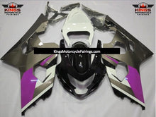 Gray, Black, White and Purple Fairing Kit for a 2004 & 2005 Suzuki GSX-R750 motorcycle
