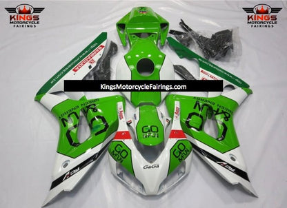 Honda CBR1000RR Fairings (2006-2007) Green, White GO from KingsMotorcycleFairings.com