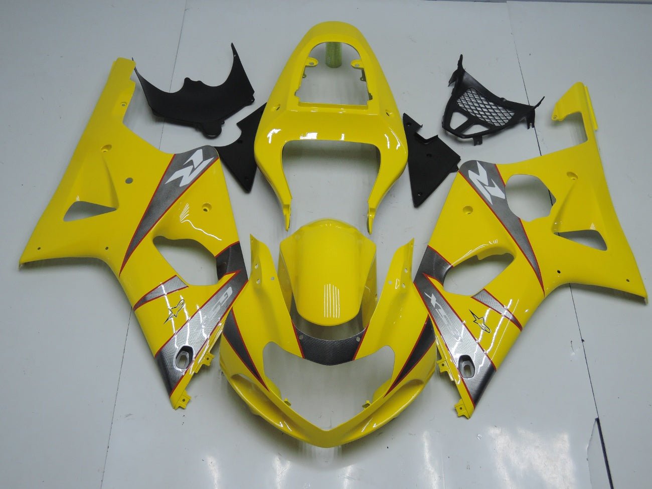 Suzuki GSXR1000 (2000-2002) Yellow, Silver, White & Red Fairings