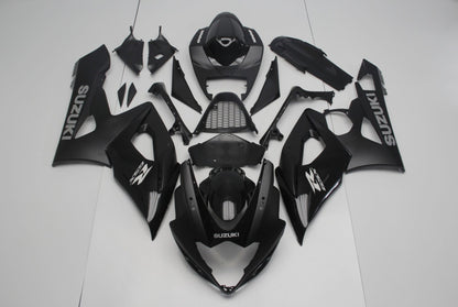 Suzuki GSXR1000 (2005-2006) Matte Black, Gloss Black & Silver Fairings