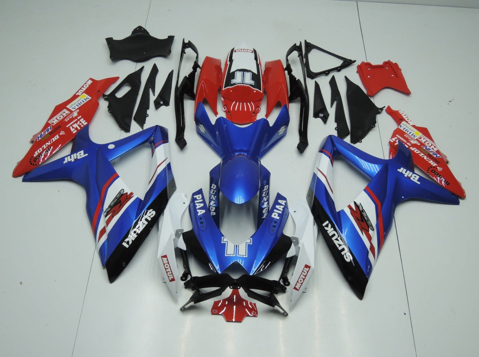 Suzuki GSXR1000 (2009-2016) Blue, Red & White #11 Fairings