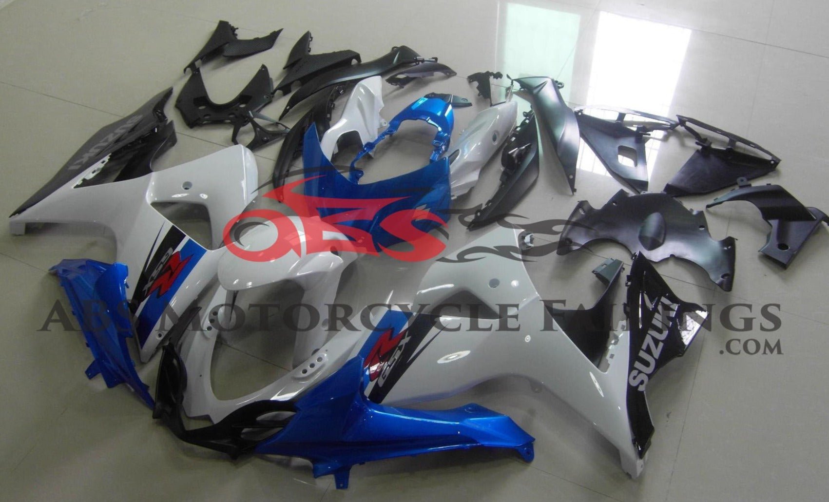 Suzuki GSXR1000 (2009-2016) White, Blue & Black Fairings