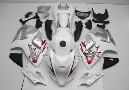 Suzuki GSXR1300 Hayabusa (2008-2019) White, Red, Silver & Black Fairings