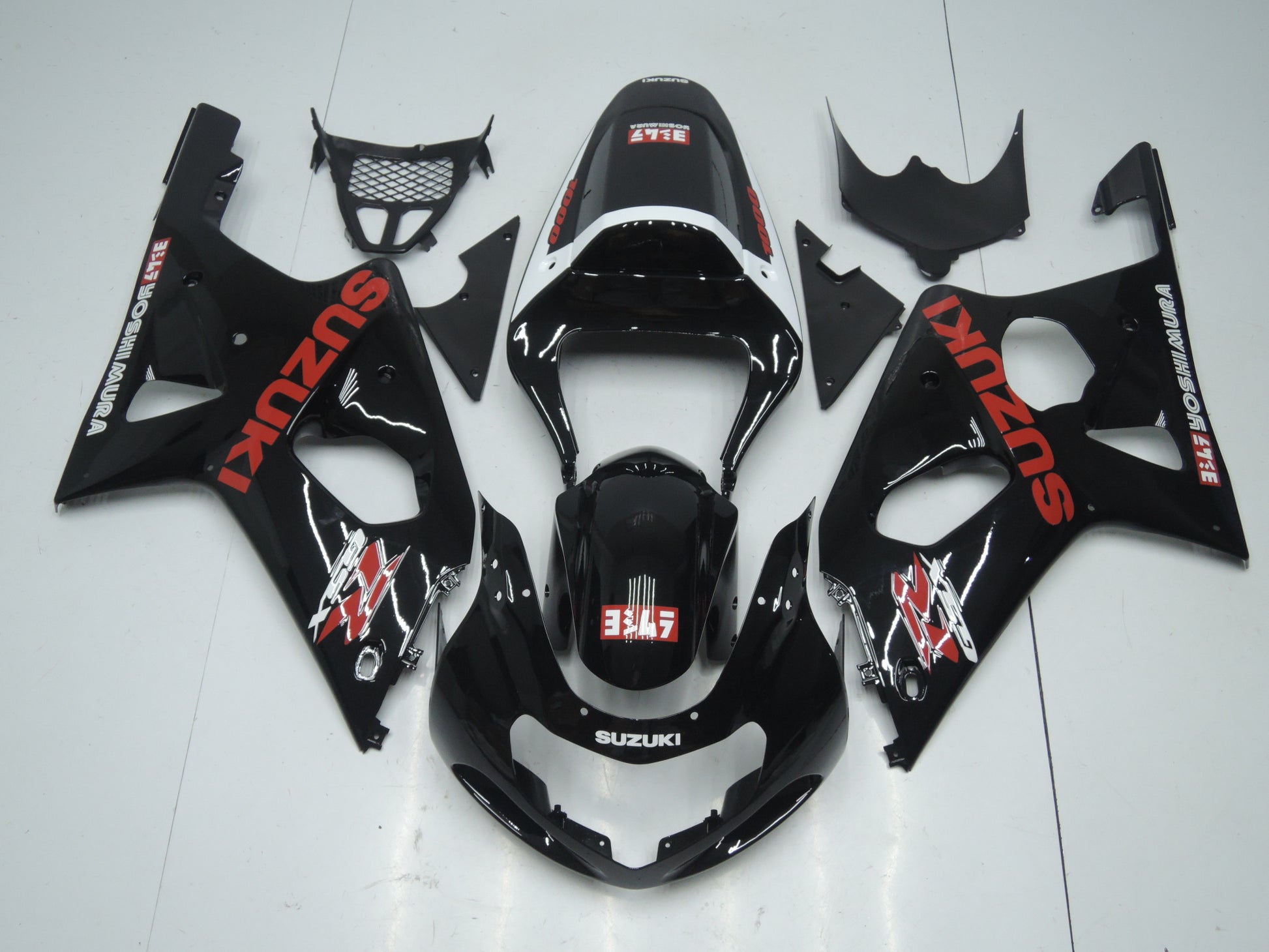 Suzuki GSXR600 (2000-2003) Black, Red & White Yoshimura Fairings