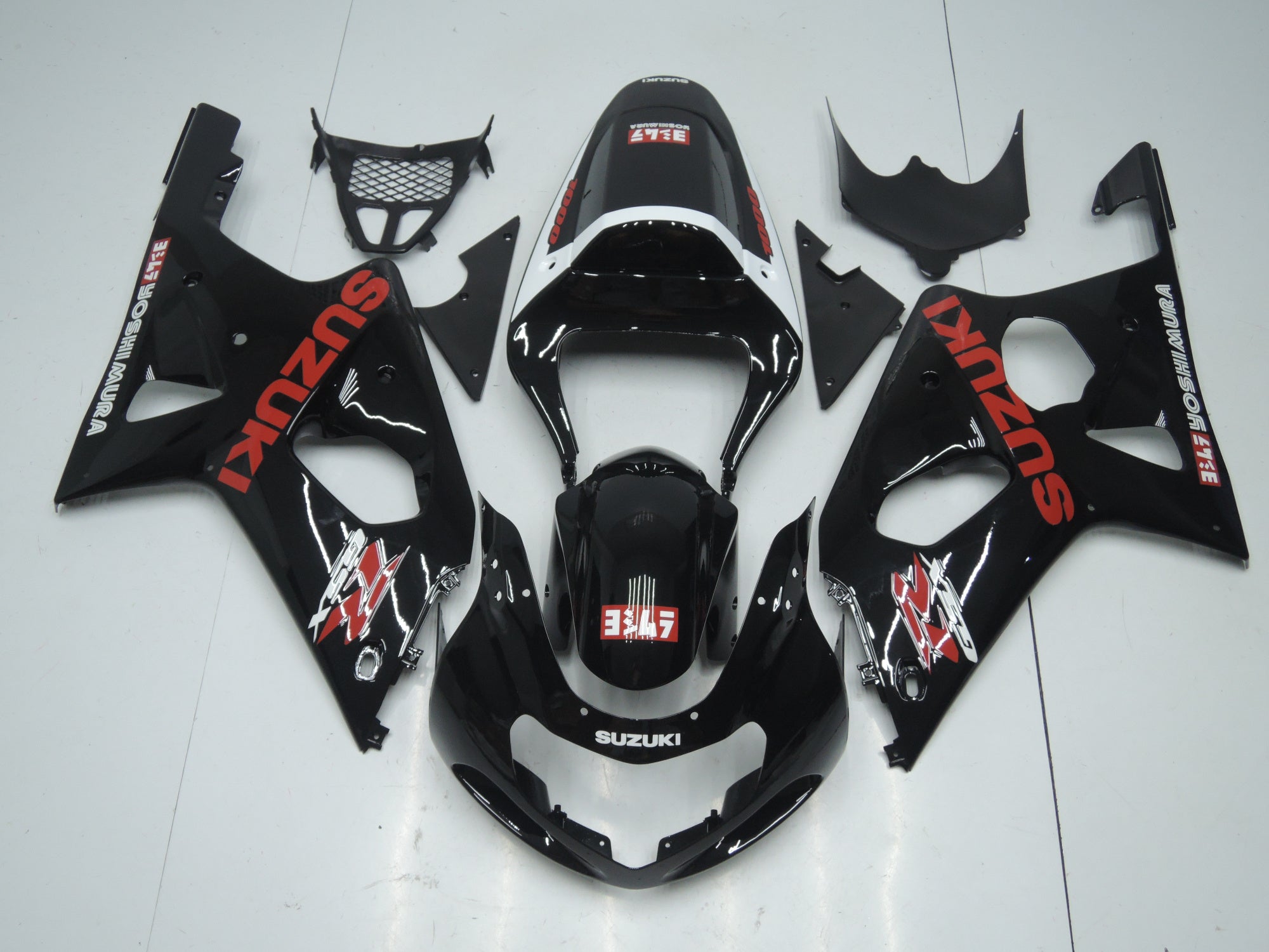 Suzuki GSXR600 (2000-2003) Black, Red & White Yoshimura Fairings