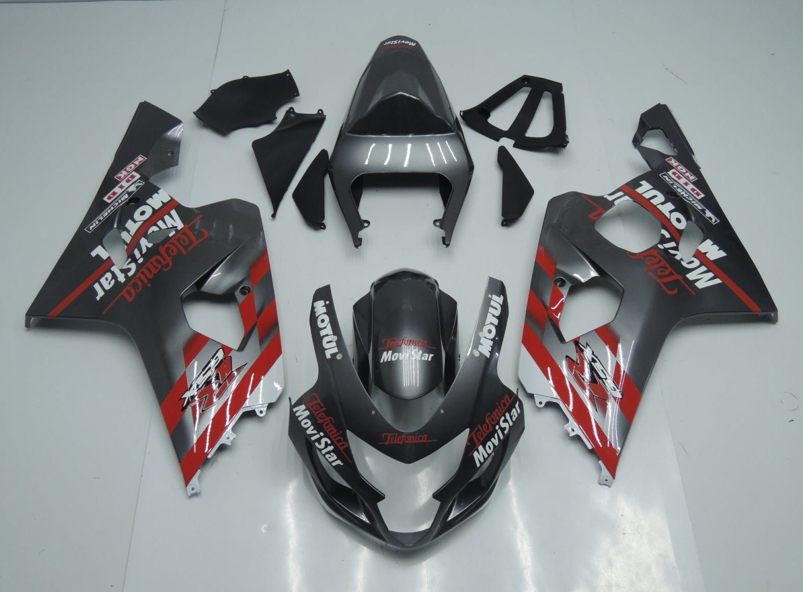 Suzuki GSXR600 (2004-2005) Silver & Red Fairings