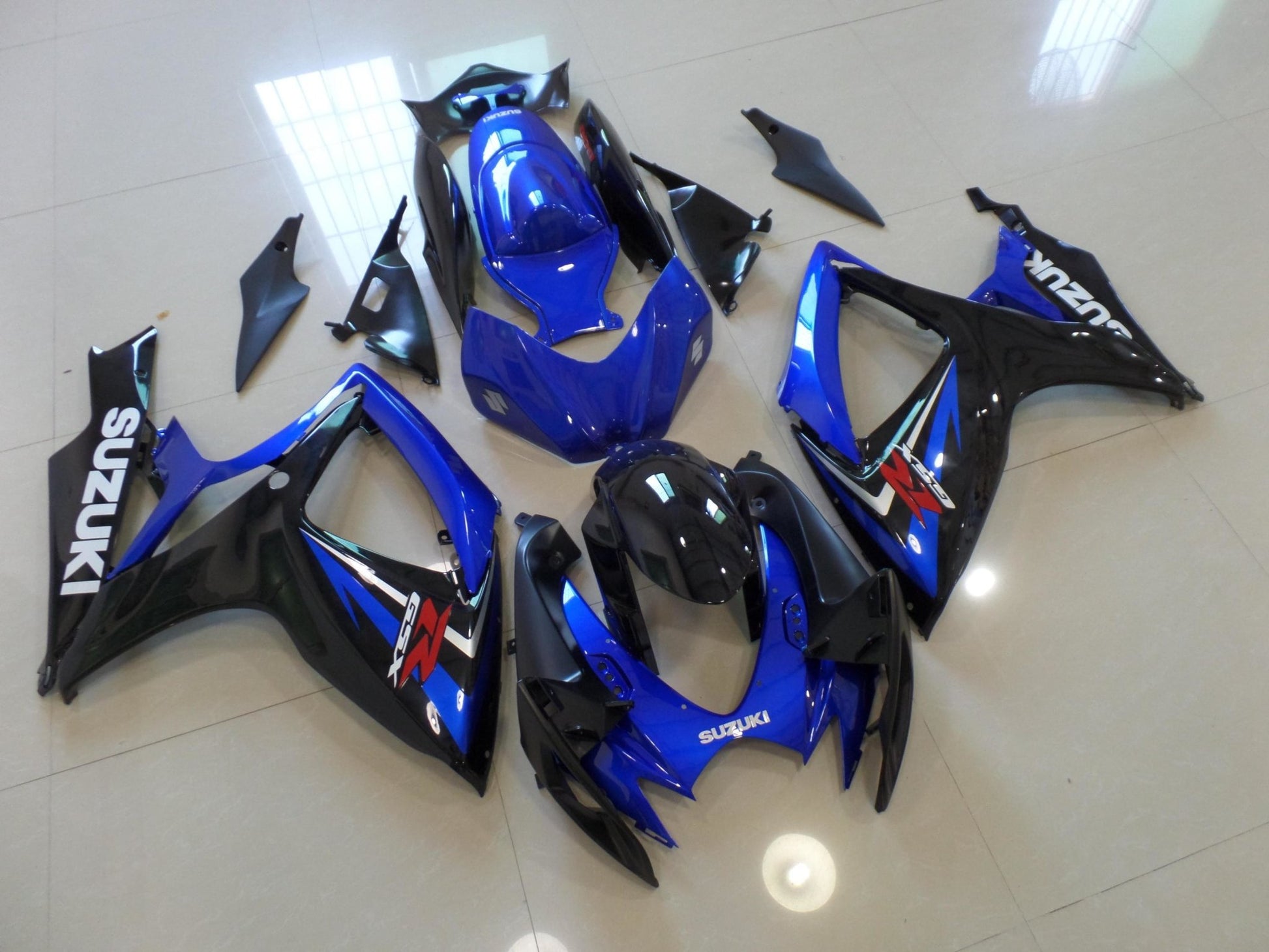 Blue and Black Fairing Kit for a 2006 & 2007 Suzuki GSX-R600 motorcycle