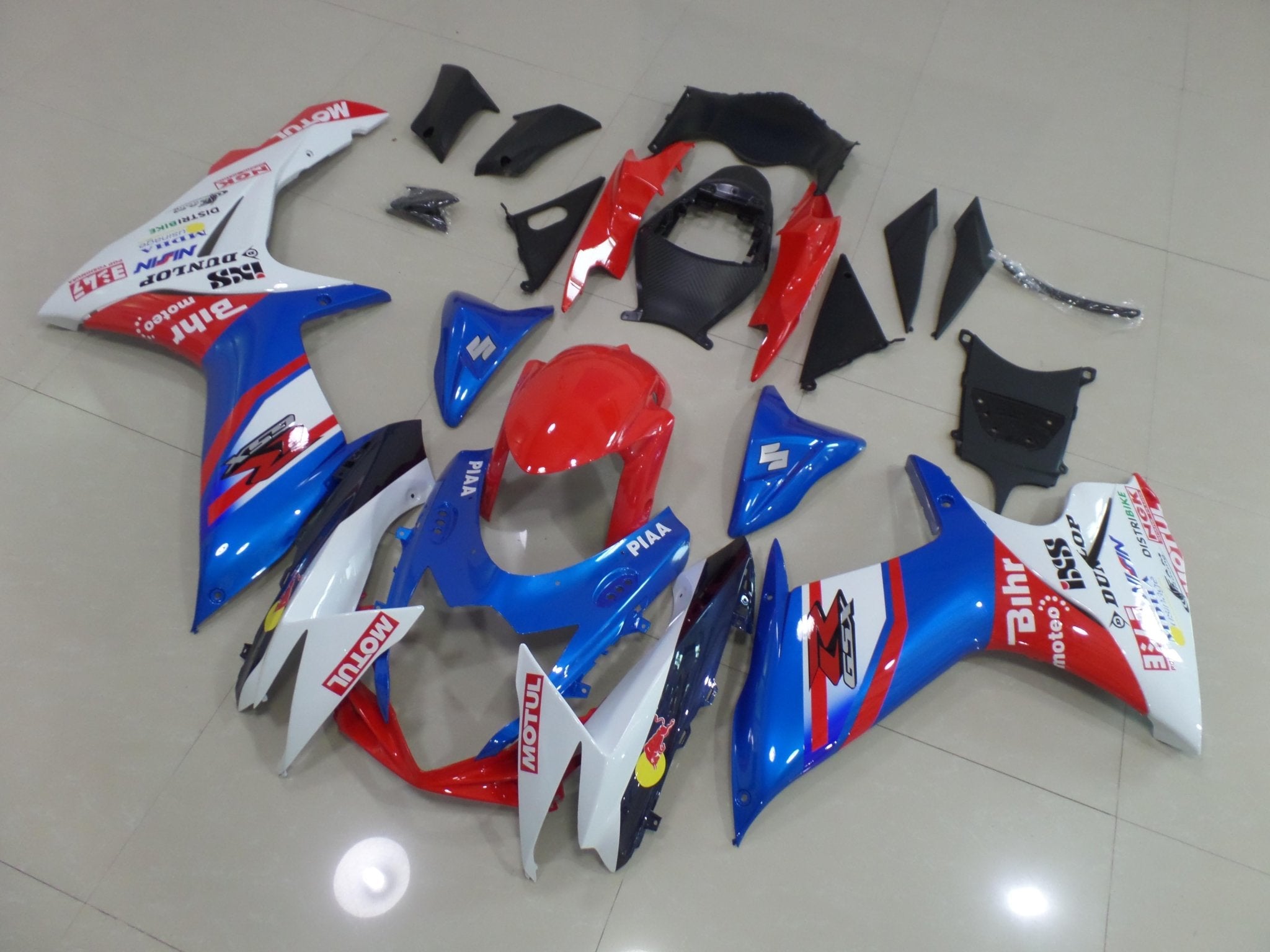 Suzuki GSXR750 (2011-2021) Blue, Red & White Fairings