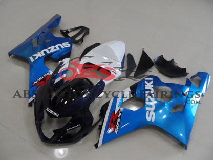 Suzuki GSXR600 (2004-2005) Light Blue, Black & White Fairings