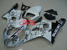 Suzuki GSXR750 Fairings (2004-2005) White, Black Corona at KingsMotorcycleFairings.com