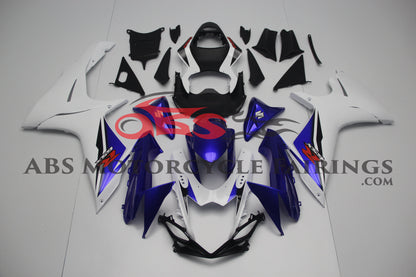 Suzuki GSXR750 (2011-2023) White & Blue Fairings