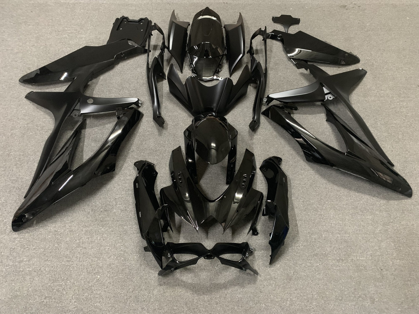 Gloss Black Fairing Kit for a 2008, 2009, & 2010 Suzuki GSX-R600 motorcycle