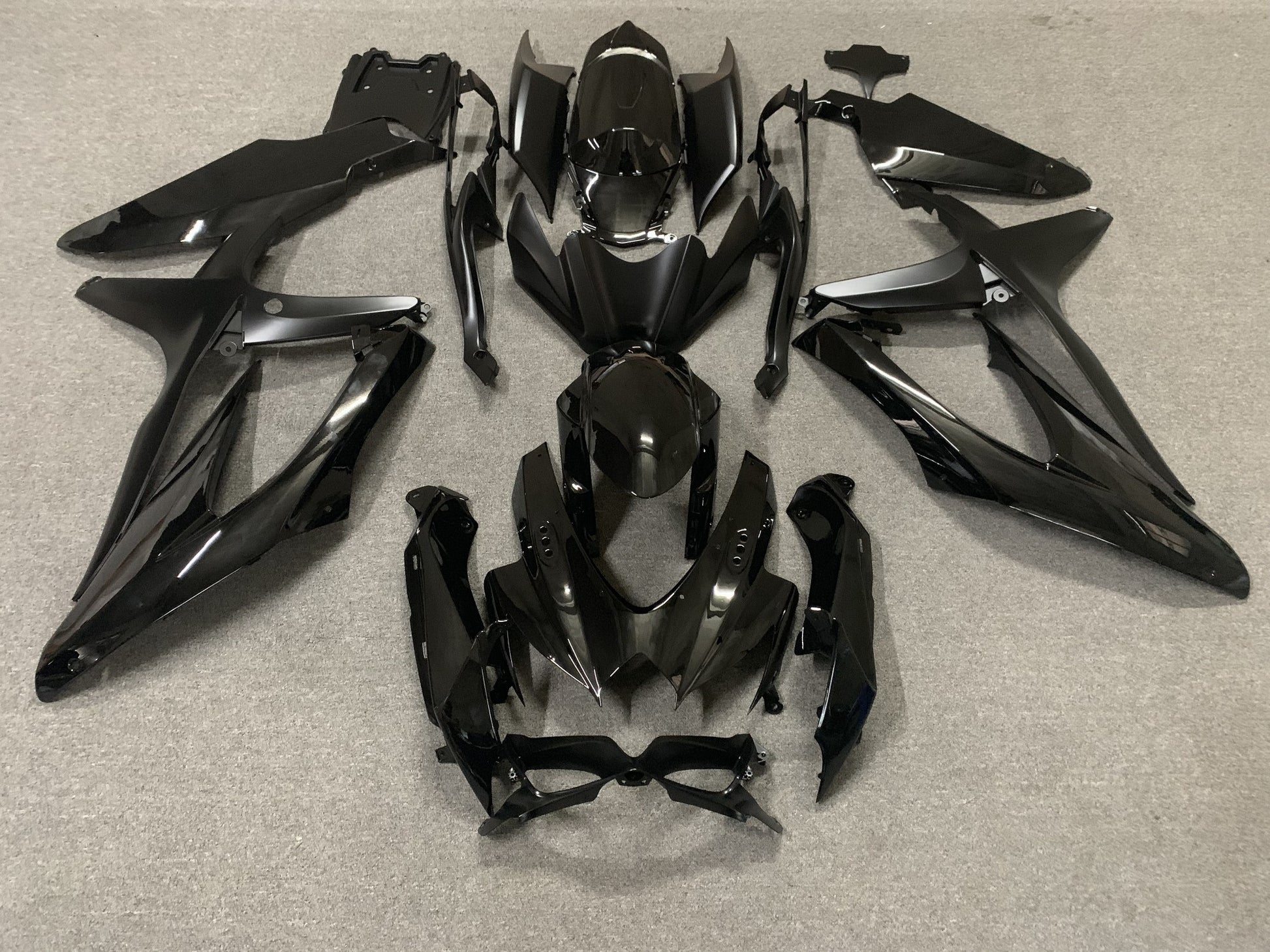 Gloss Black Fairing Kit for a 2008, 2009 & 2010 Suzuki GSX-R750 motorcycle