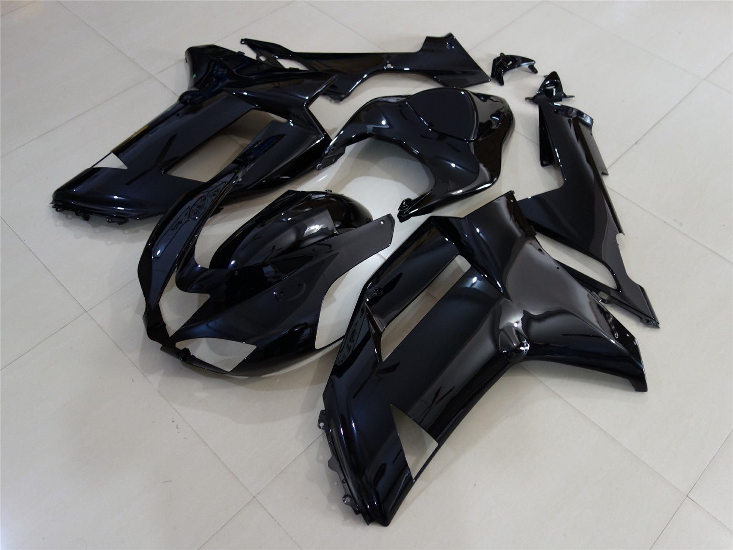 All Black Fairing Kit for a 2007 & 2008 Kawasaki Ninja ZX-6R 636 motorcycle