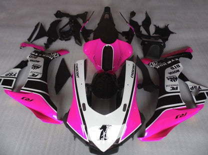 Pink, White and Black Fairing Kit for a 2015, 2016, 2017, 2018 & 2019 Yamaha YZF-R1 motorcycle