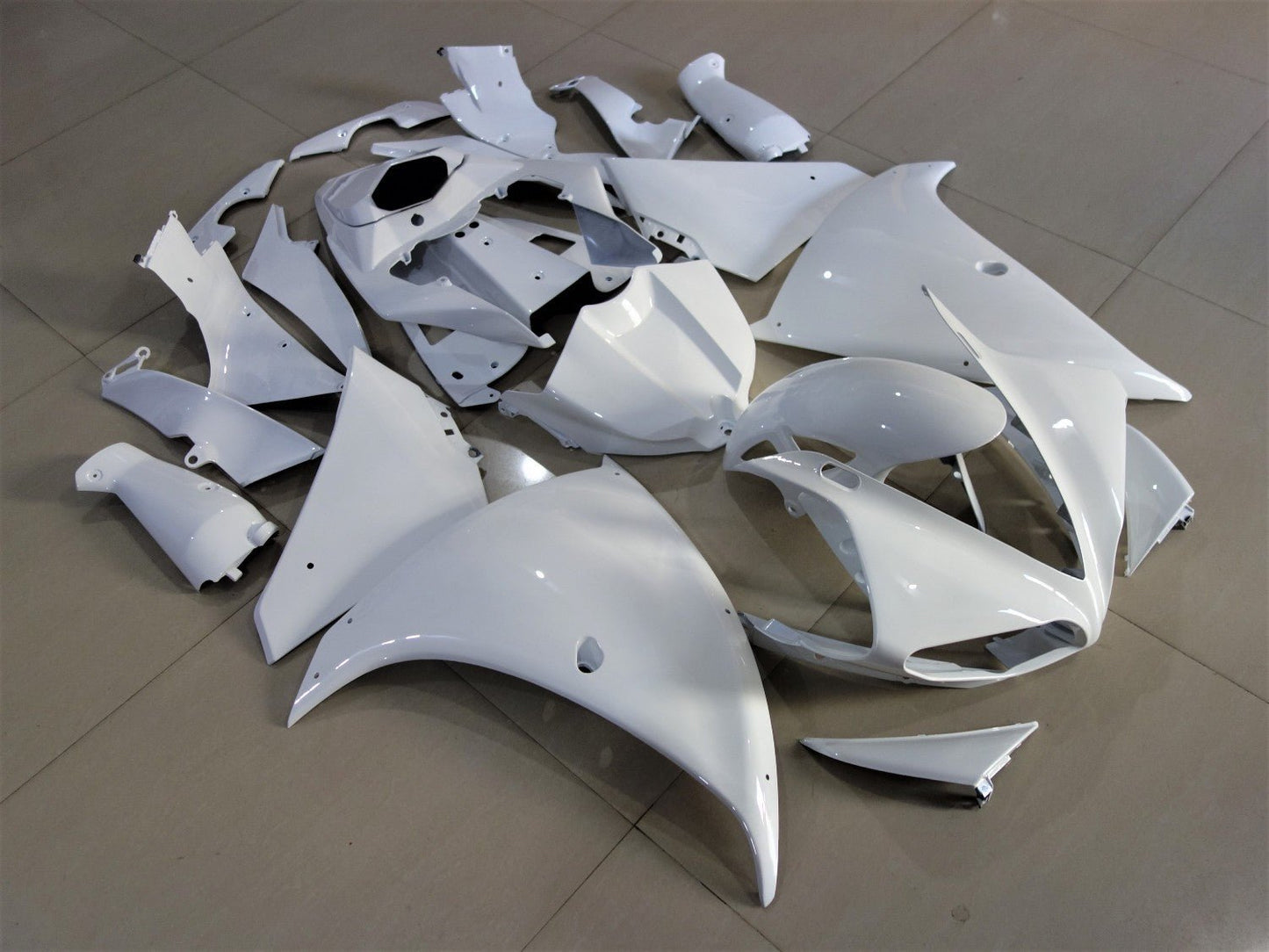 White Fairing Kit for a 2009, 2010 & 2011 Yamaha YZF-R1 motorcycle