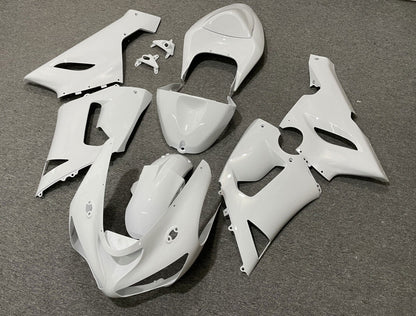 White Fairing Kit for a 2005 & 2006 Kawasaki ZX-6R 636 motorcycle