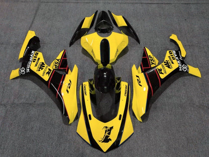 Yellow, Black and Red Fairing Kit for a 2015, 2016, 2017, 2018, 2019 & 2020 Yamaha YZF-R1 motorcycle