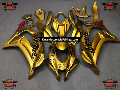 Fairing Kit for a Kawasaki Ninja ZX10R (2016-2020) Gold, Black & Red