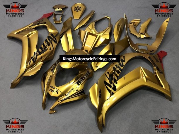 Gold, Black and Red Fairing Kit for a 2016, 2017, 2018, 2019 & 2020 Kawasaki Ninja ZX-10R motorcycle