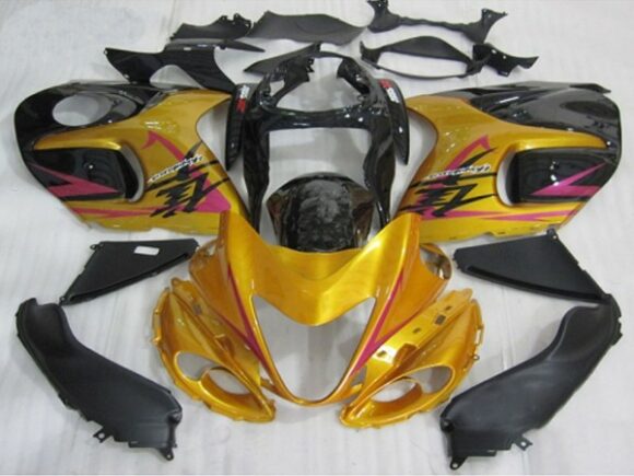 Suzuki GSXR1300 Hayabusa (1999-2007) Gold, Black & Pink Fairings