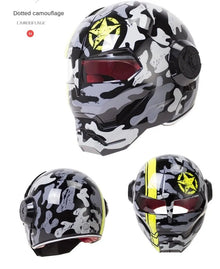 Iron Man Full Face Modular Motorcycle Helmet by KingsMotorcycleFairings.com