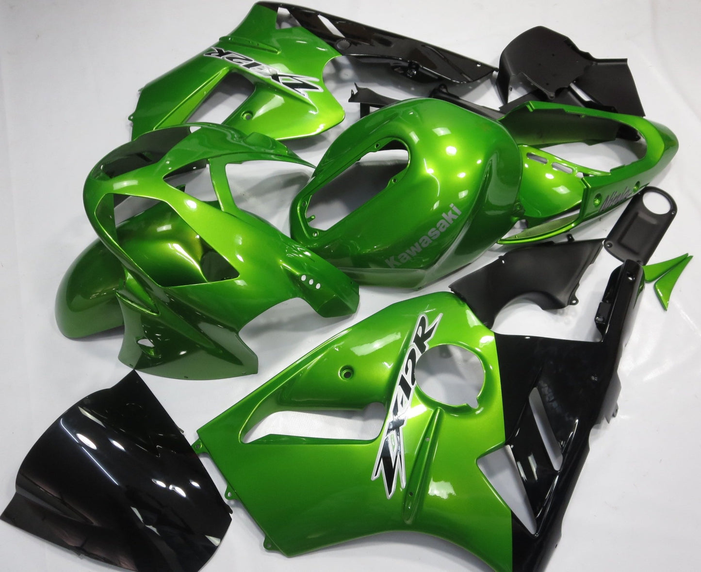 Green and Black Fairing Kit for a 2002, 2003, 2004, 2005 & 2006 Kawasaki Ninja ZX-12R motorcycle