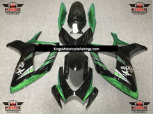 Green, Black and Silver Marine Fairing Kit for a 2006 & 2007 Suzuki GSX-R750 motorcycle
