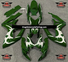 Green and White Tribal Fairing Kit for a 2006 & 2007 Suzuki GSX-R750 motorcycle