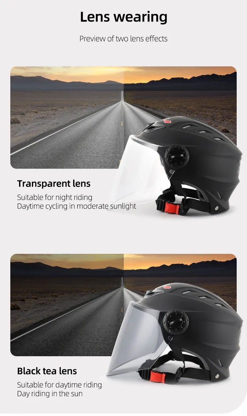 Half Face Motorcycle Helmet with Large Visor is brought to you by KingsMotorcycleFairings.com
