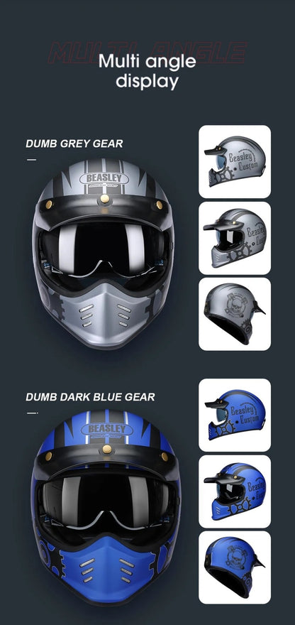 Red, White & Blue Lightning Beasley Open-Face Motorcycle Helmet is brought to you by KingsMotorcycleFairings.com