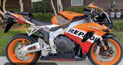 Honda CBR1000RR (2006-2007) Orange, Red, Dark Blue & White REPSOL Fairings at KingsMotorcycleFairings.com