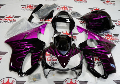 Honda CBR600F4i (2001-2003) Black & Purple Flame Fairings