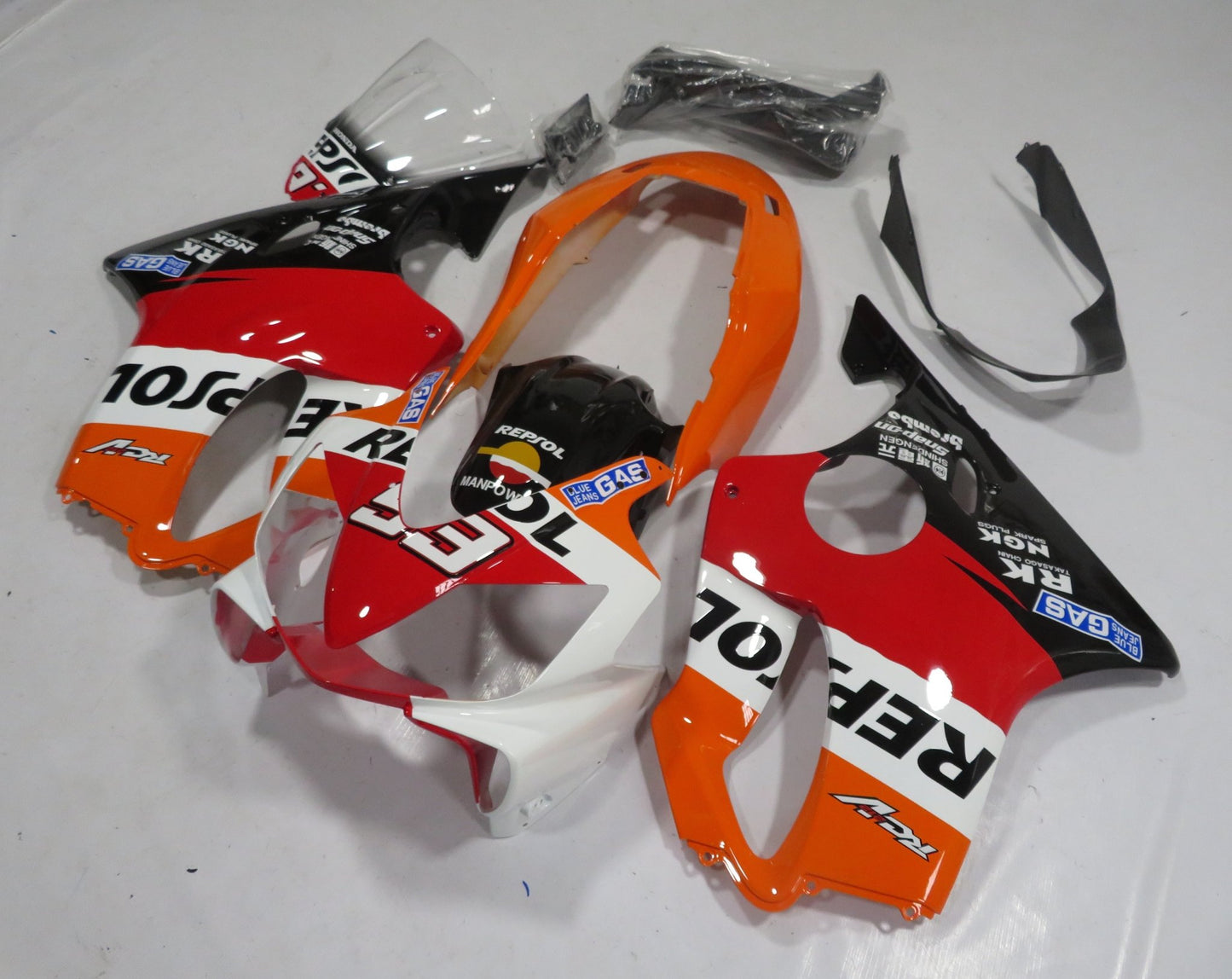 Honda CBR600F4i (2004-2007) Red, White, Orange & Black Repsol Fairings