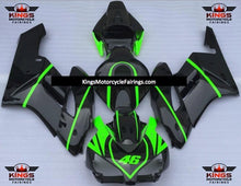 Honda CBR1 000RR Fairings (2004-2005) Black, Neon Green at KingsMotorcycleFairings.com