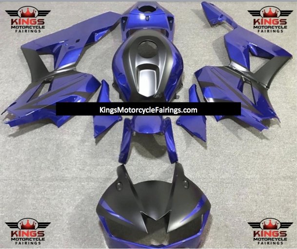 Honda CBR600RR Fairing Kit (2013-2023) Gloss Blue, Matte Black at KingsMotorcycleFairings.com