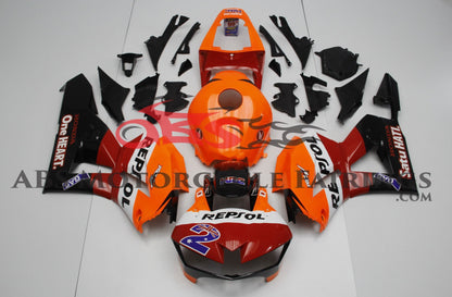 Honda CBR600RR Fairing Kit (2013-2023) Red, Orange, White, Black Repsol Satu HATI at KingsMotorcycleFairings.com