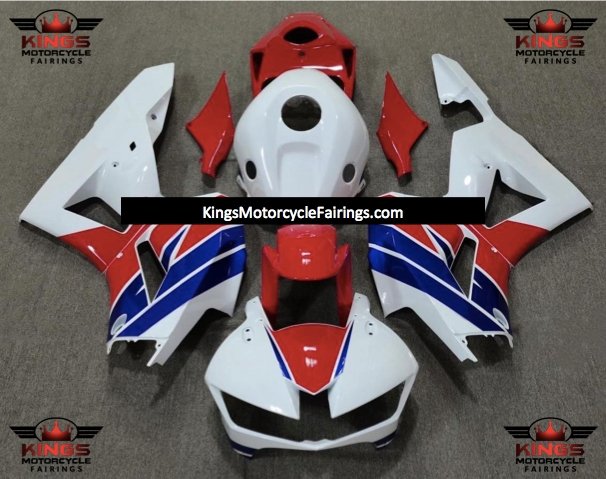Honda CBR600RR Fairing Kit (2013-2023) White, Red, Blue at KingsMotorcycleFairings.com