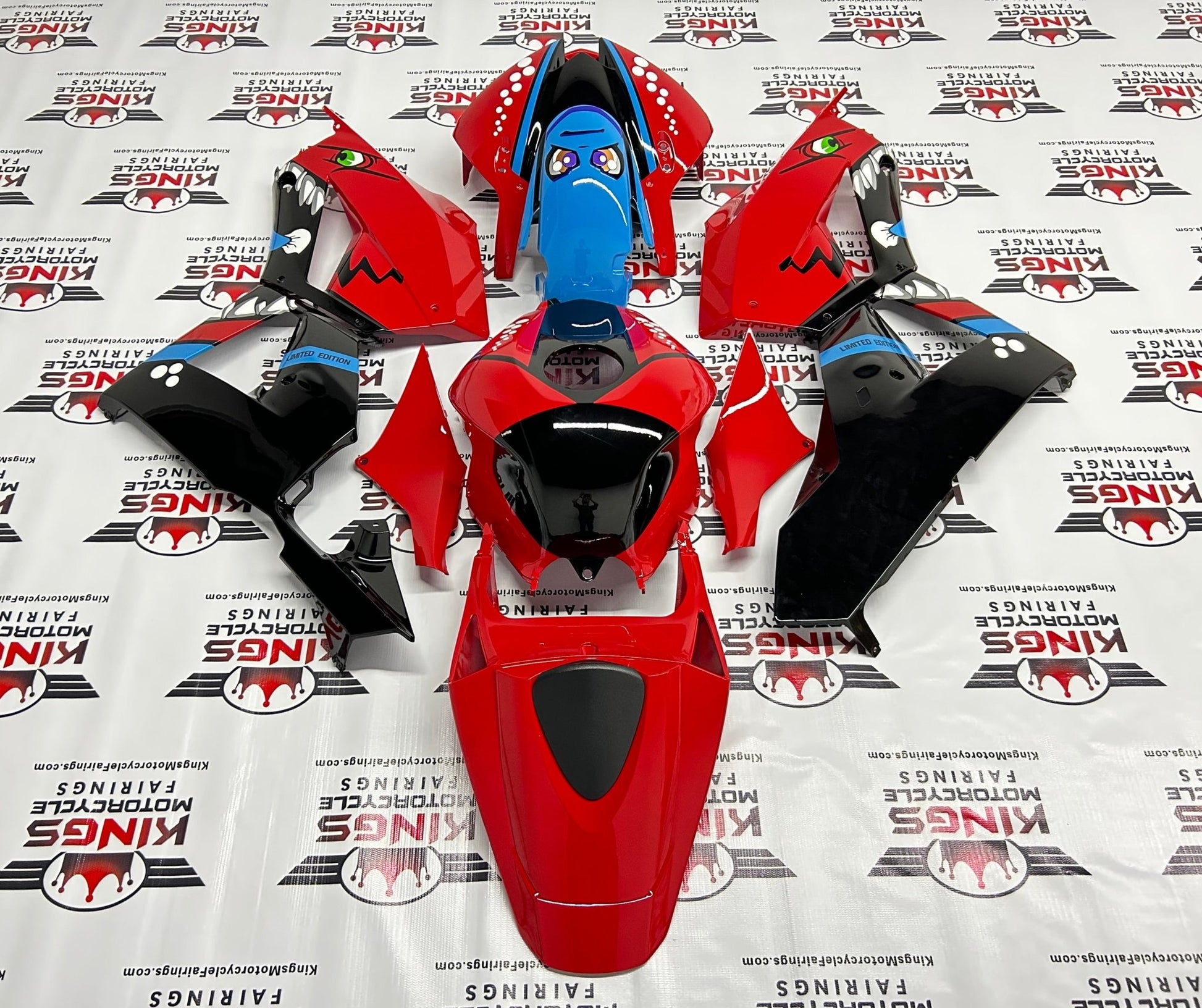 Honda CBR600RR Fairing Set (2013-2023) Red, Black, Blue Creature at KingsMotorcycleFairings.com