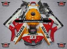 Honda CBR600RR Fairings (2013-2023) Red, White, Orange Repsol 93 at KingsMotorcycleFairings.com