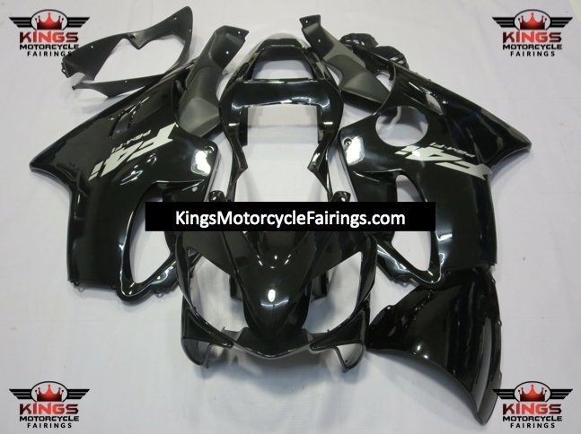 Honda CBR 600F4i Fairings (2001-2003) Black, Silver at KingsMotorcycleFairings.com