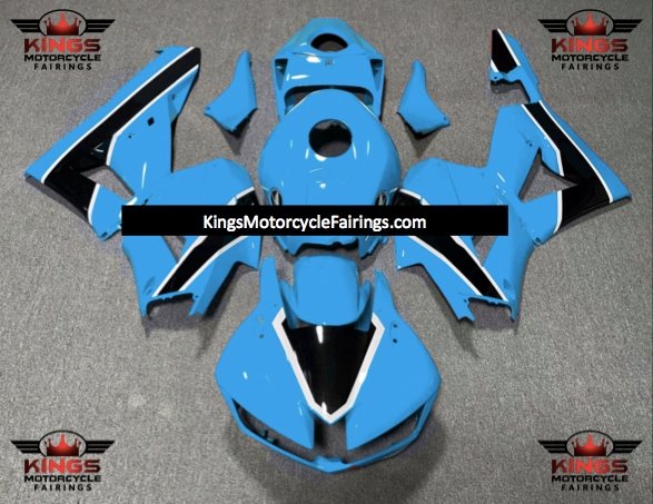 Honda CBR 600RR Fairing Kit (2013-2023) Light Blue, Black, White at KingsMotorcycleFairings.com