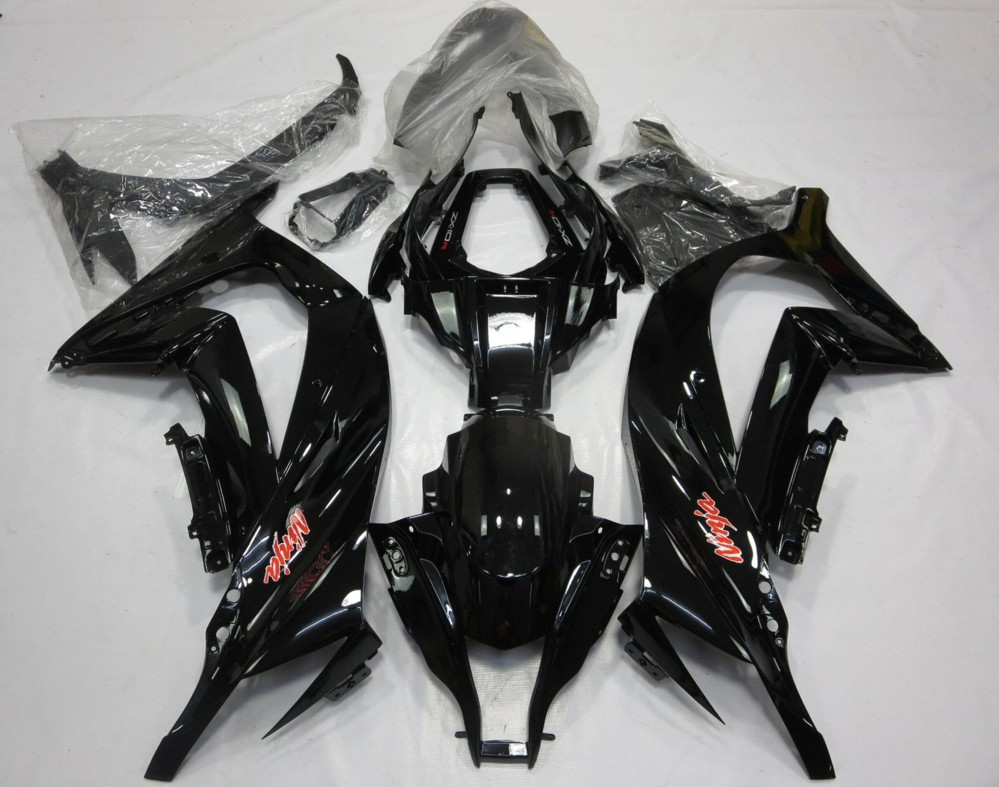 Kawasaki Ninja ZX10R Fairings (2011-2015) Black, Red from KingsMotorcycleFairings.com