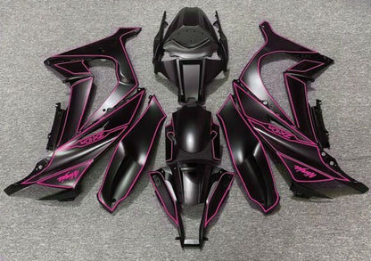 Kawasaki Ninja ZX10R Fairings (2011-2015) Matte Black, Pink from KingsMotorcycleFairings.com