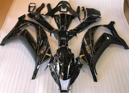 Kawasaki Ninja ZX10R Fairings (2016-2020) Black, Gold from KingsMotorcycleFairings.com